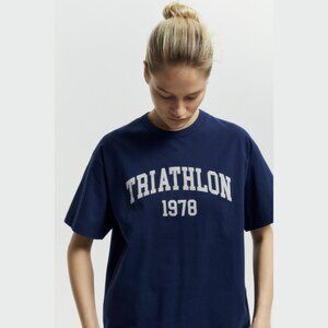 RARE! LIME Navy Triathlon 1978 Women's Short Sleeve Tee